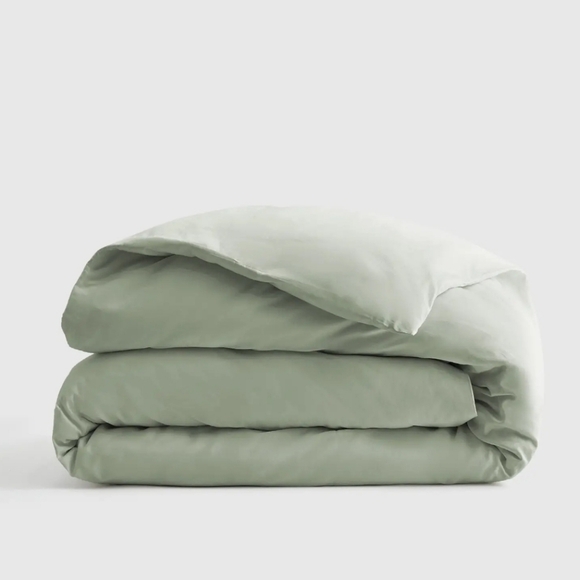 NWOT! Quince 100% Organic Sateen Cotton Sage Duvet Cover! King (159)